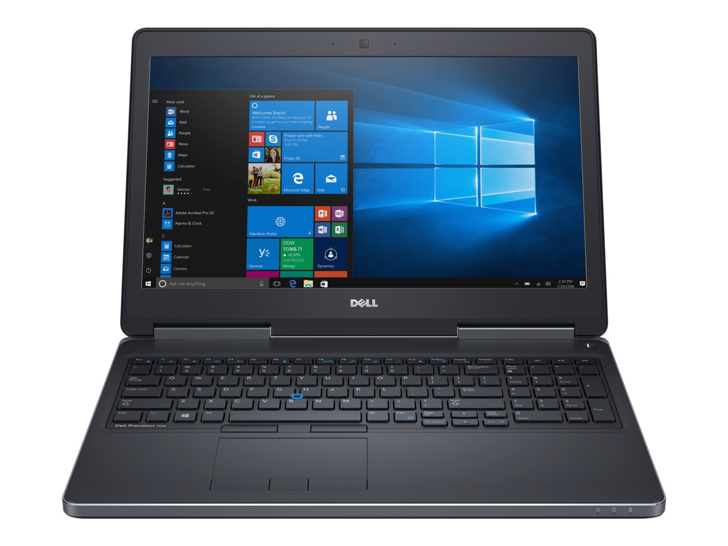 Dell Precision 7520 - Intel Core i7-6920HQ, 16GB Ram, 512 SSD, 15.6″ Inch